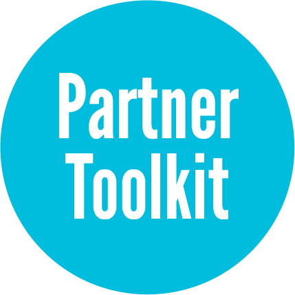 Downloadable resources for partners to share on web and social media